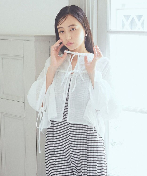 earth music&ecology ワッシャードロスト羽織りシャツ Off White