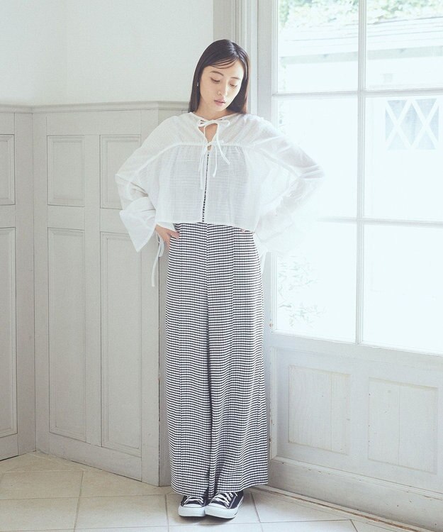 earth music&ecology ワッシャードロスト羽織りシャツ Off White