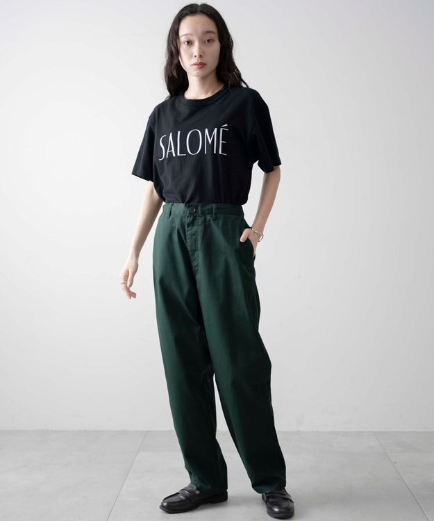 WEGO 【ユニセックス着用ITEM/ウエストゴム/手洗い可】チノイージーワイドパンツ ダークグリーン