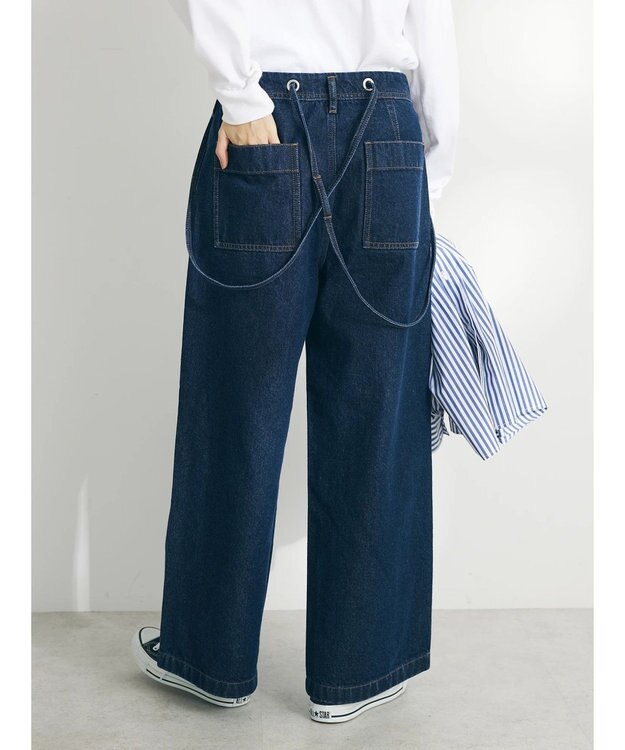 CRAFT STANDARD BOUTIQUE ２ｗａｙサロペットデニムパンツ Dark Indigo