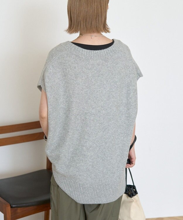AMERICAN HOLIC ラメ入りＶネックニットベスト Light Gray Mixture
