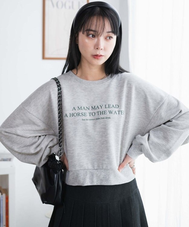 WEGO クロップドスウェット 柄1