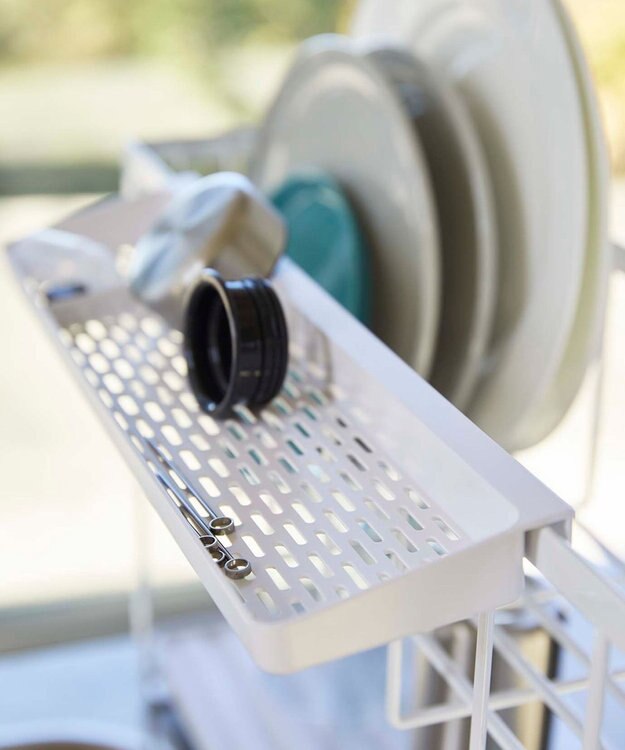 tower スリムスリーウェイ水切りワイヤーバスケット 2段 タワー ホワイト ホワイト