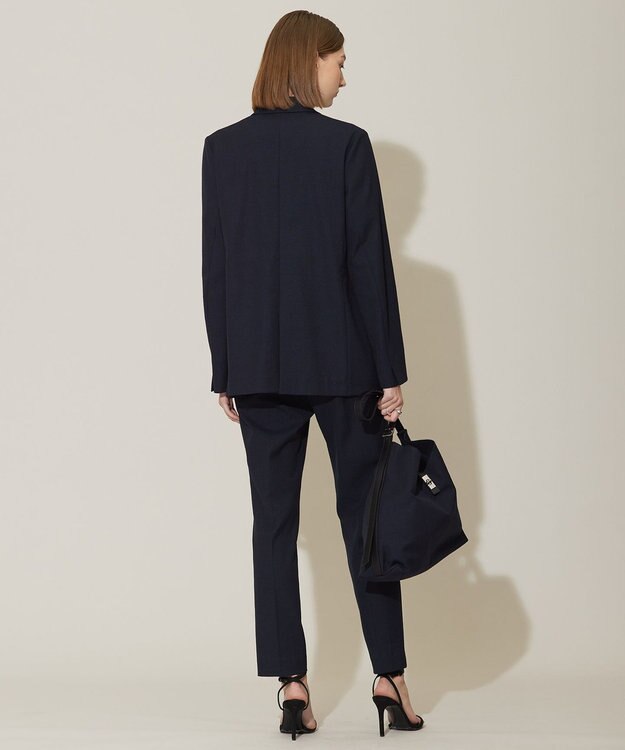 ICB 【接触冷感・UVケア・撥水・洗える】 LooseWeave ダブルブレストジャケット ネイビー系