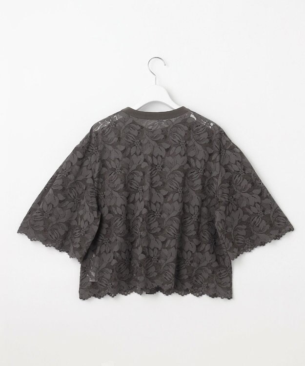 自由区 S 【洗える】フルールコードレース ブラウス スレート