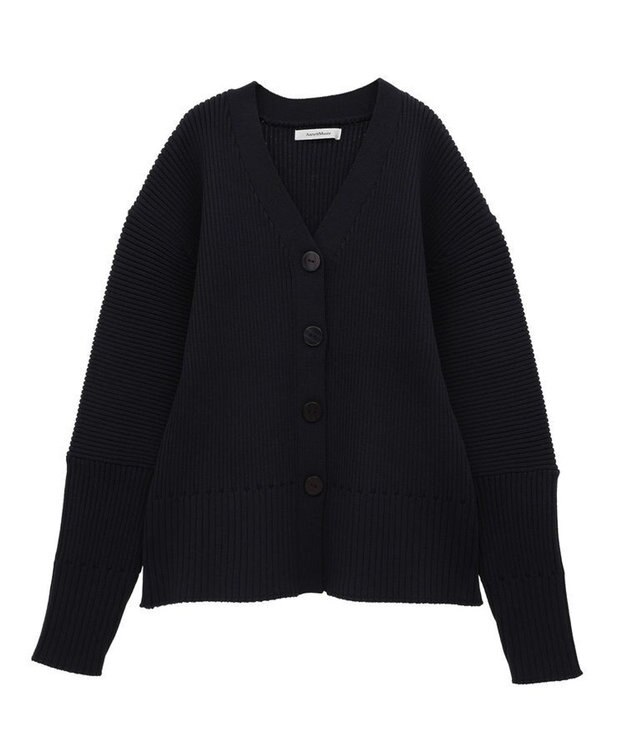 Green Parks リブニットカーディガン Navy