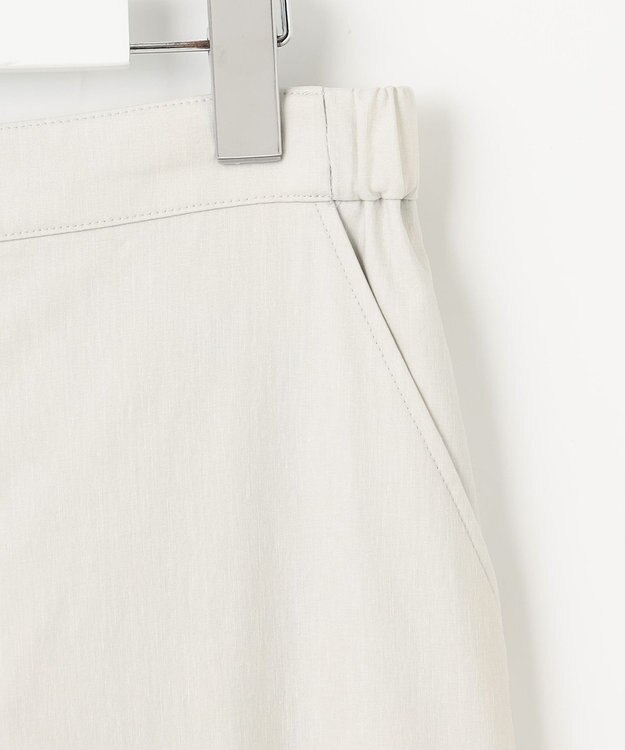 J.PRESS LADIES 【洗える】セルロースリネンストレッチ イージー パンツ ライトグレー系