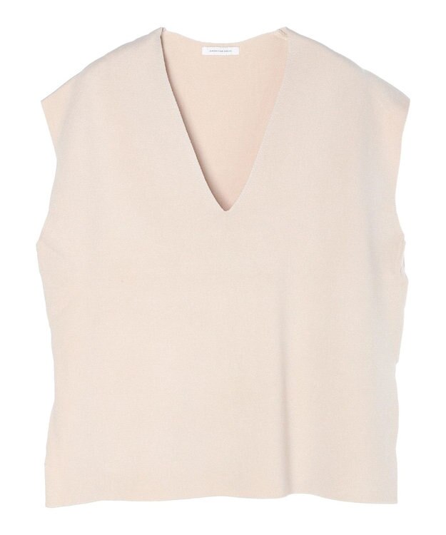 AMERICAN HOLIC Ｖネックニットベスト Gray Beige