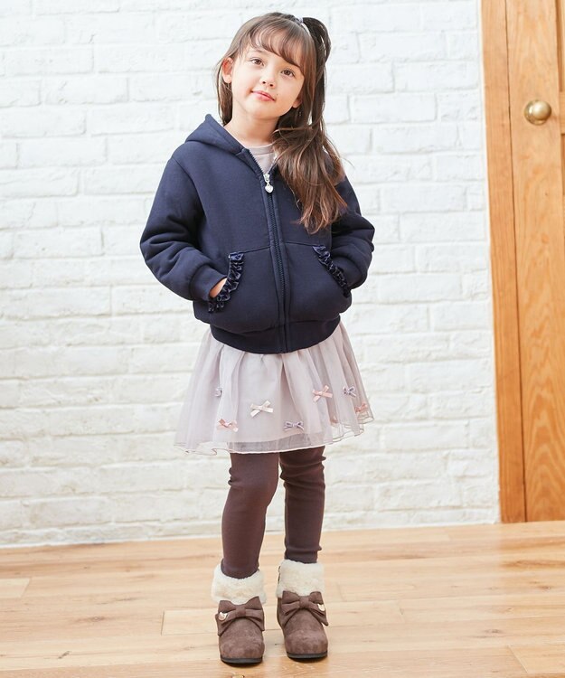 ANY KIDS 裏ボアボンディングブルゾン ネイビー