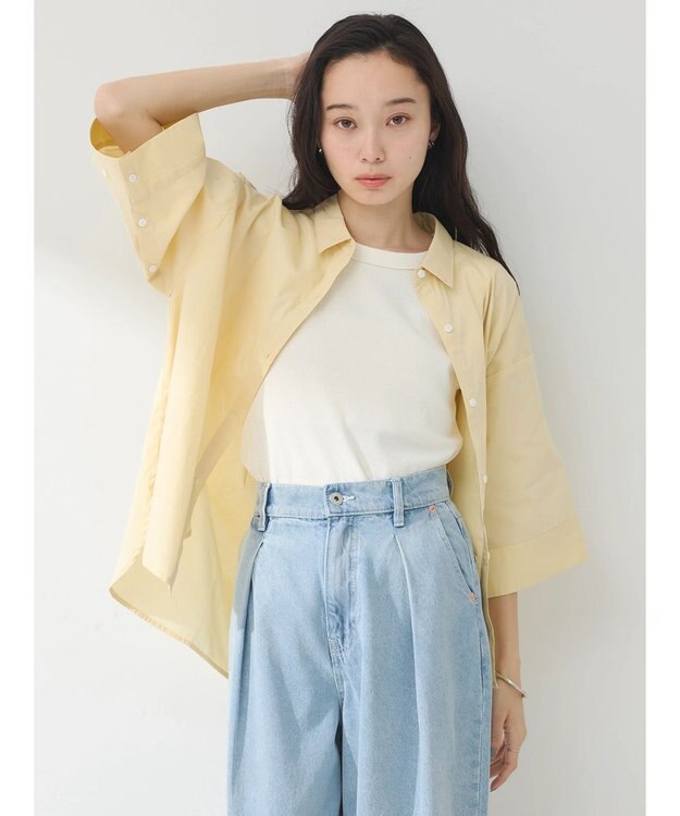 earth music&ecology リブタンクトップ Ivory