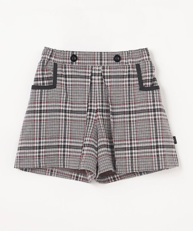 組曲 KIDS 【110-140㎝】レディチェック キュロット モノトーン