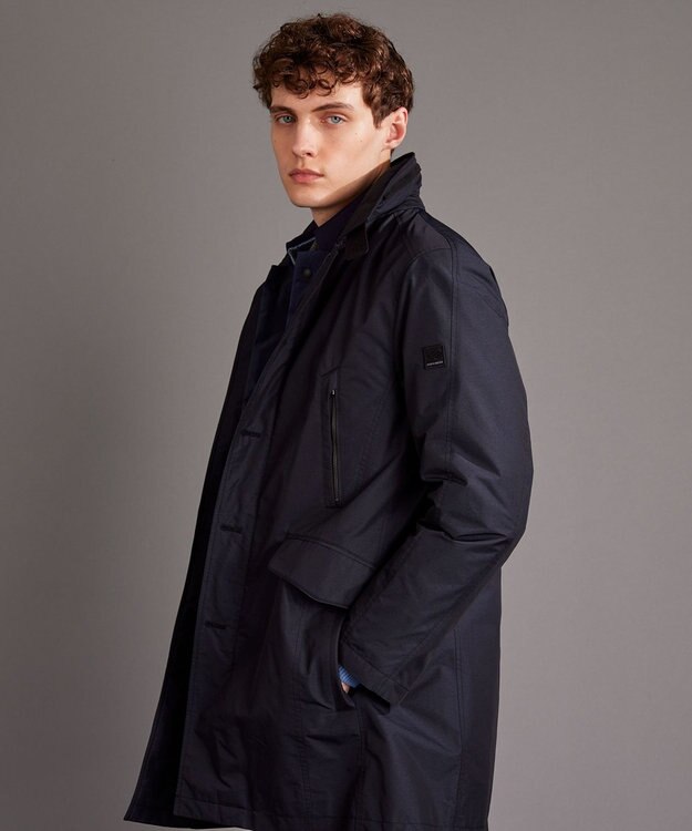 JOSEPH ABBOUD 【3WAY/撥水/INフード/ダウンライナー付】 3WAY高機能ダウンコートインターレースメモリーダウン ネイビー系