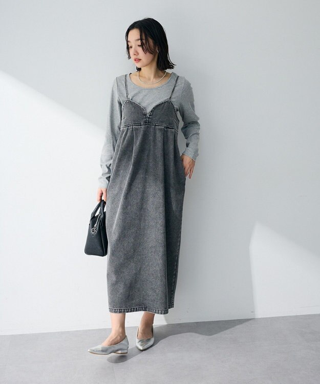 Green Parks バレエネックリブインナー Gray Mixture