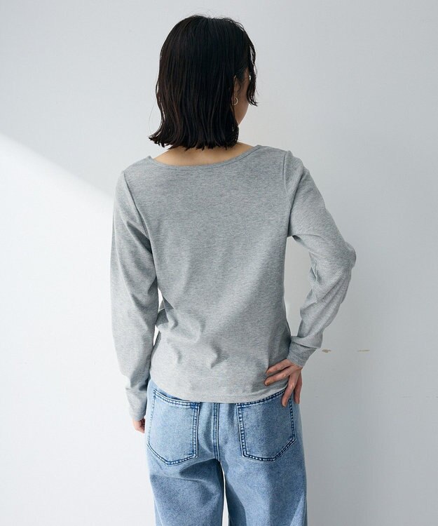 Green Parks バレエネックリブインナー Gray Mixture