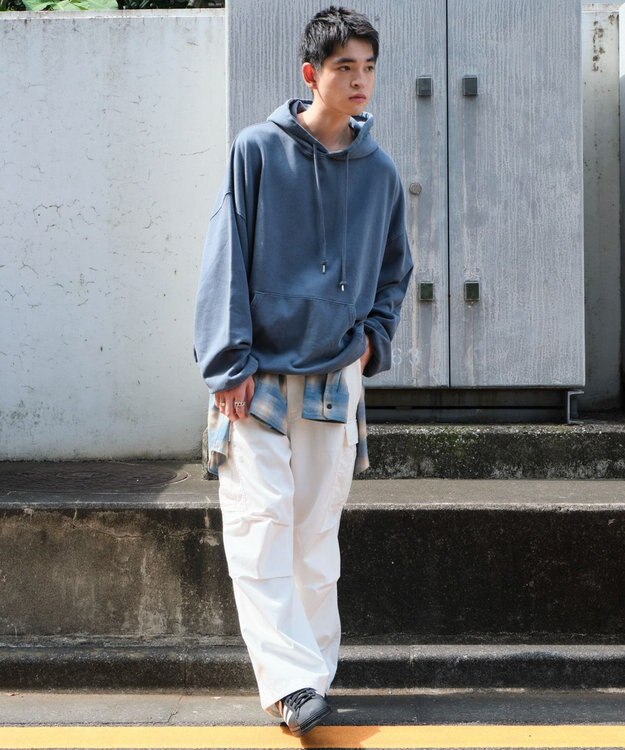 WEGO アシッドウォッシュバルーンパーカー ブルーその他