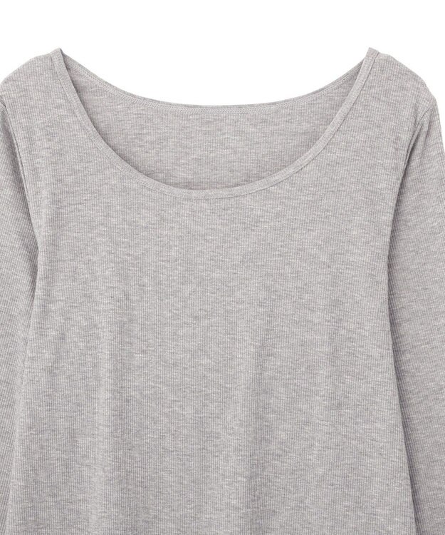 Green Parks バレエネックリブインナー Gray Mixture