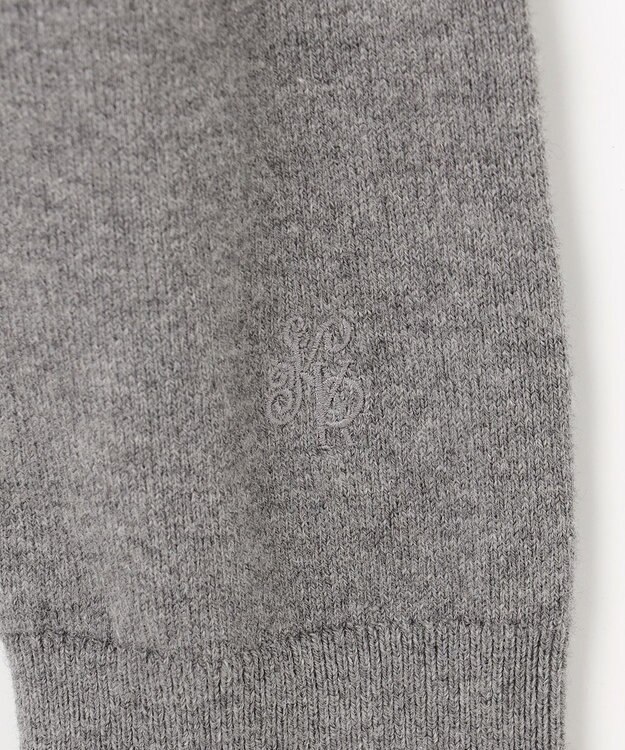 組曲 S 【加藤ローサさん着用】コットンカシミヤMIX刺繍入りニット ライトグレー系