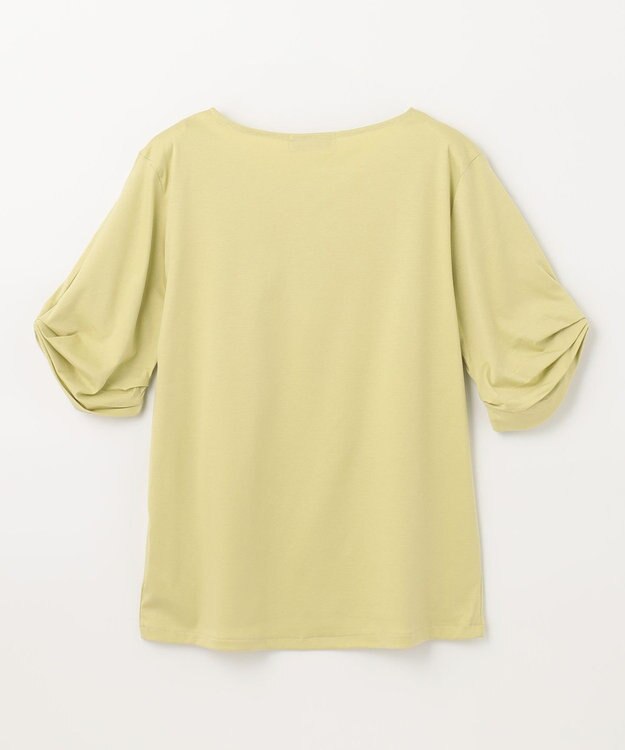 ANY 【接触冷感】シルケットスムース タックスリーブトップス ライム