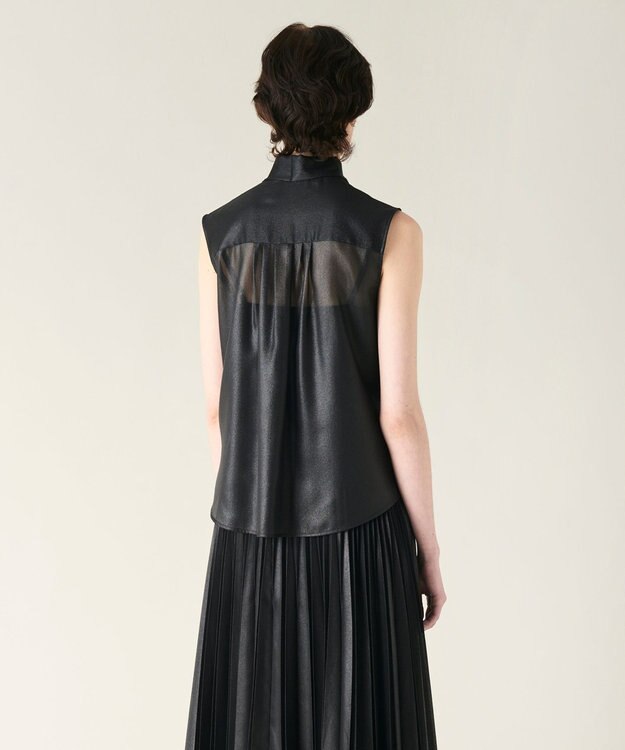 GRACE CONTINENTAL チンツボウタイノースリーブブラウス ブラック