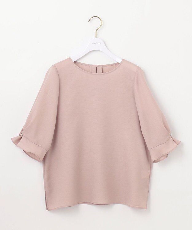 ANY SIS L 【速乾・接触冷感】スムージーポリエステル クルーネック ブラウス ピンク