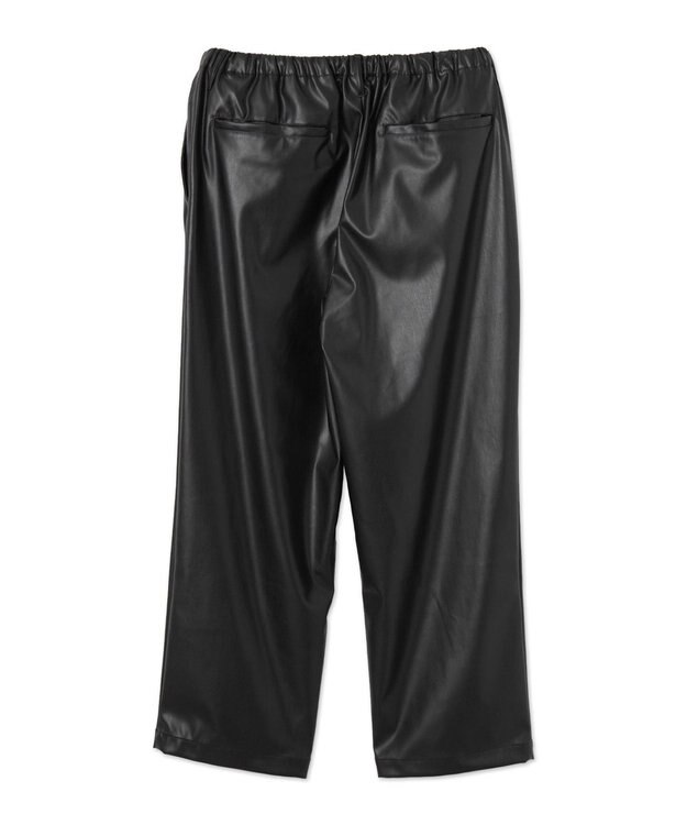 WEGO 【ユニセックス着用ITEM】合皮イージータックパンツ ブラック