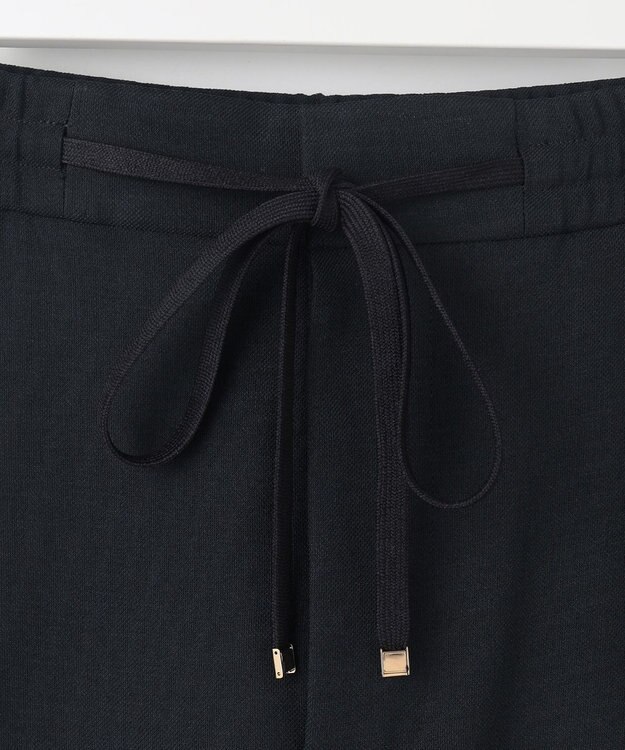 自由区 L 【洗える】ツイステッドダブルクロス テーパード パンツ ネイビー