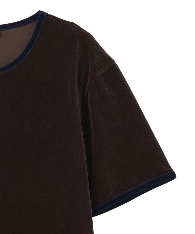 AMERICAN HOLIC シアーベロア配色プルオーバー Brown