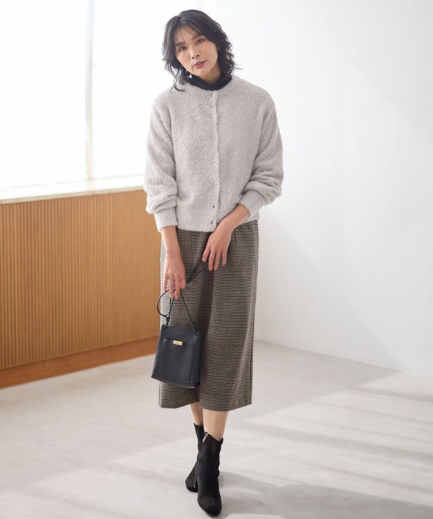 ANY シャイニーニットカーディガン シャンパン