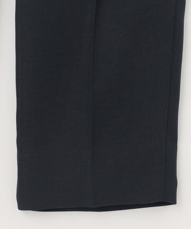 自由区 L 【洗える】ツイステッドダブルクロス テーパード パンツ ネイビー