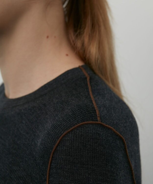 BEIGE， 【S-size】FORD / クルーネックトップス C.Gray×Brown