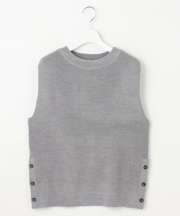 J.PRESS LADIES 【洗える】DRALON MERINO ニット ベスト グレー系