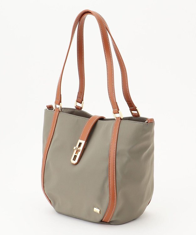 LA BAGAGERIE ひねり金具付きエレガンストート　Sサイズ グレージュ