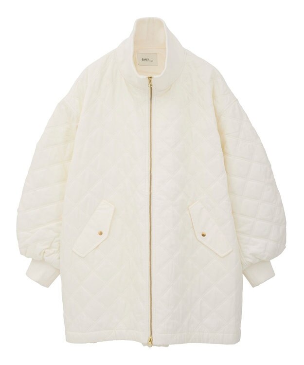 earth music&ecology キルティングバルーンコート Ivory