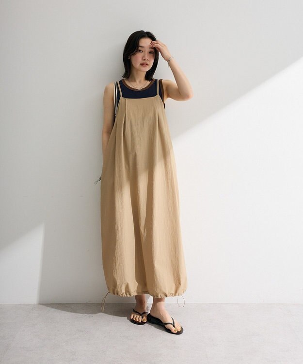 Green Parks 撥水加工キャミワンピース Beige