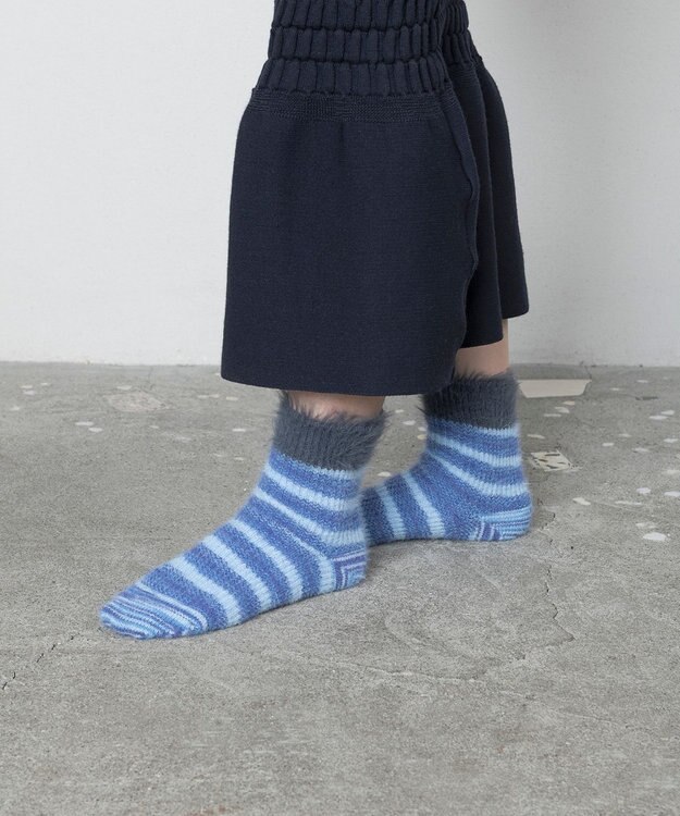 TRICOTE カスリシャギーソックス 95GRAY