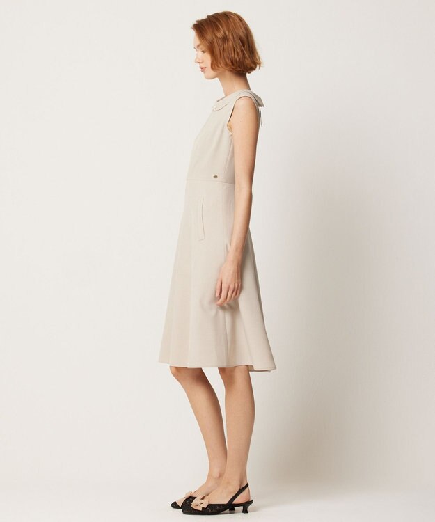 TOCCA 【消臭・吸水速乾・洗える】SUMMER ENTRANCE 襟付きドレス ベージュ系