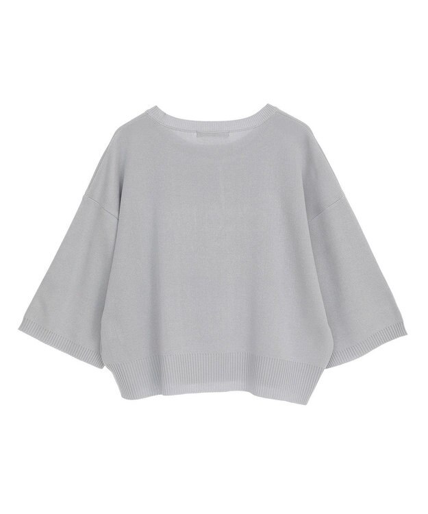 Green Parks ・ＥＬＥＮＣＡＲＥ　ＤＵＥ　ロゴ刺繍６分袖ニット Green