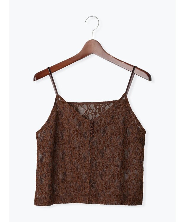 Te chichi 起毛レース前後2WAYキャミブラウス ブラウン