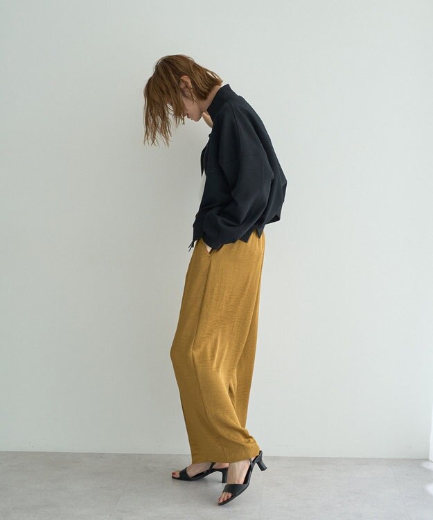 YECCA VECCA ビンテージサテンイージーワイドパンツ Camel