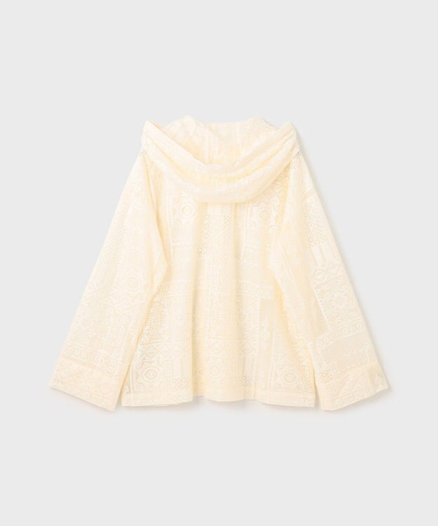 GRACE CONTINENTAL キカレースフード付トップ キナリ