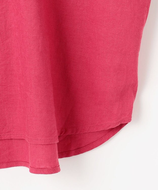 ANY 【手洗い可】ヨーロピアンリネンツイストスリーブブラウス レッド