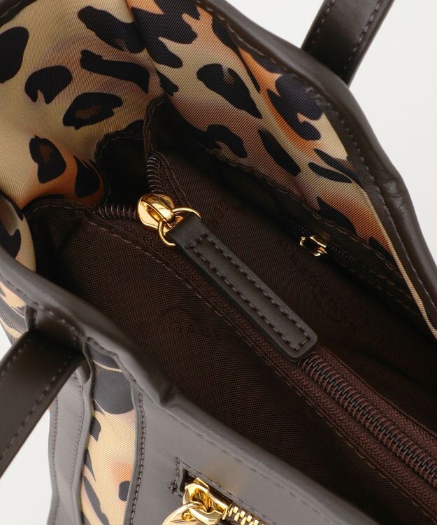 LA BAGAGERIE リサイクルレザー　フラップトート レオパード