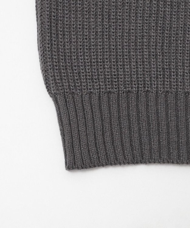 WEGO エルボーパッチVネックプルオーバー グレー