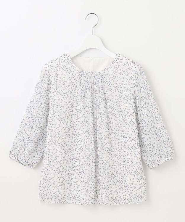 J.PRESS LADIES SMALL FLOWER プリント カットソー ブルー系5