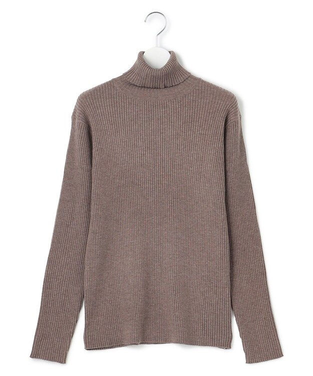 J.PRESS YORK STREET 【WOMEN】ANTI PILLING WOOL リブタートルニット ブラウン系