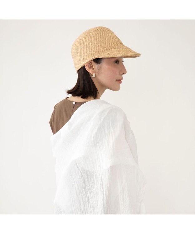 林八百吉商店 un chapeau　ラフィアブレードキャップ ナチュラル