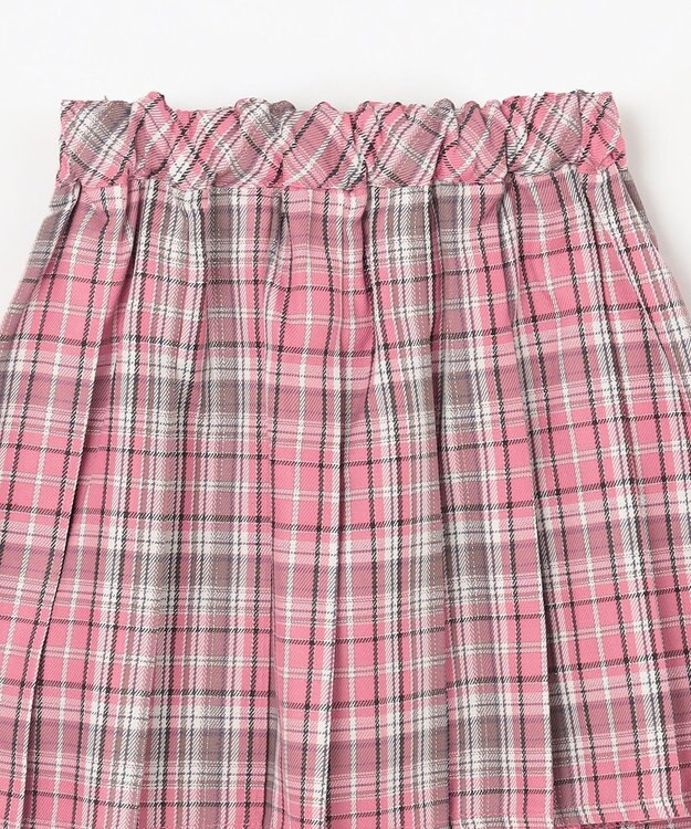 ANY KIDS ラメチェックプリーツスカパン ピンク系