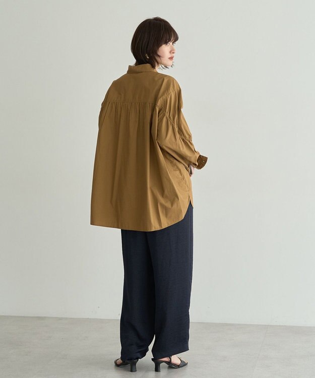 YECCA VECCA ビンテージサテンイージーワイドパンツ Navy