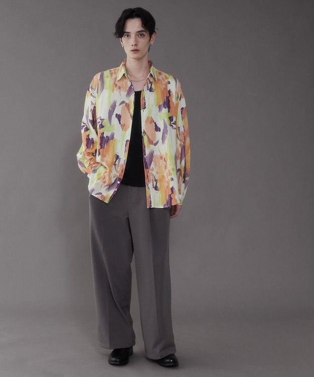 WEGO アムンゼンパターンBIGシャツ（LS） 柄4