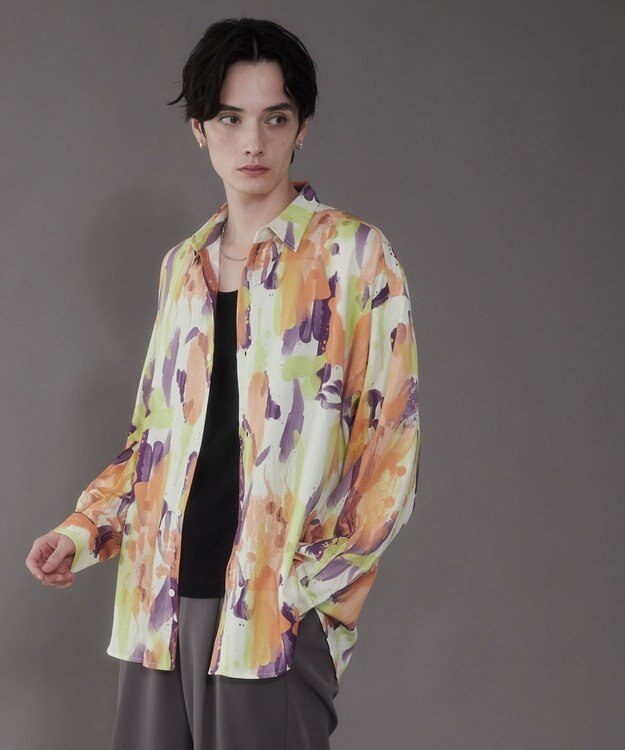 WEGO アムンゼンパターンBIGシャツ（LS） 柄4